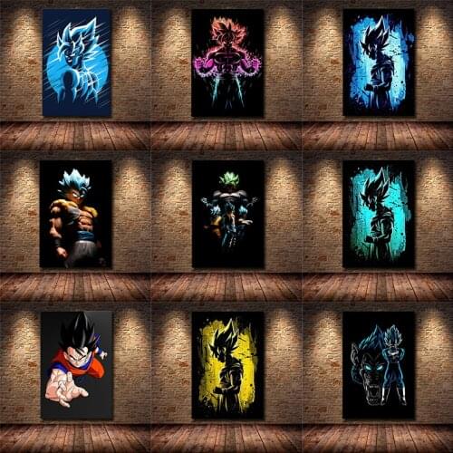 Anime Dragon Ball Poster Goku Canvas Painting Wall Art Picture Mural Living Room Bedroom Home Decoration Child Gift