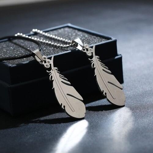 CIBOCIBO Metal Feather Necklace Men 2021 Beads Rope Chain Men Necklace Luxury Vintage Brand Design Retro Collares Birthday Gift