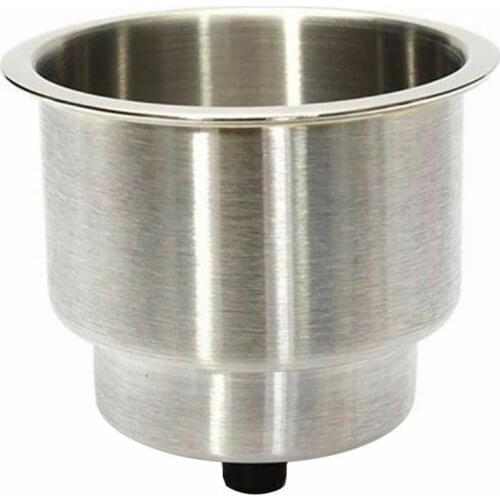108MM Stainless Steel Cup Holder High Durability Mug Insert Holder Stainless Steel Boat Cup Holder with Drain Supplies