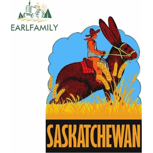 EARLFAMILY 13cm x 9.4cm for Saskatchewan Canada Vintage Travel Personality Decal Refrigerator Car Stickers RV Trunk Car Styling