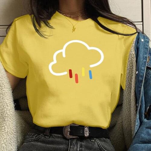 Clouds Women T-shirts Casual Printed Tops Tee Summer Female T shirt Short Sleeve T shirt For Women Clothing TX00344