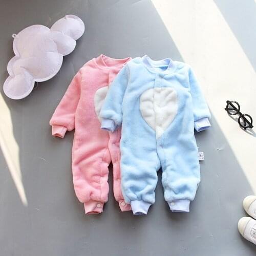 New 0-2Y Baby Girl Winter Clothes Spring and Autumn Baby Infant Rompers Newborn Home Climbing Jumpsuits