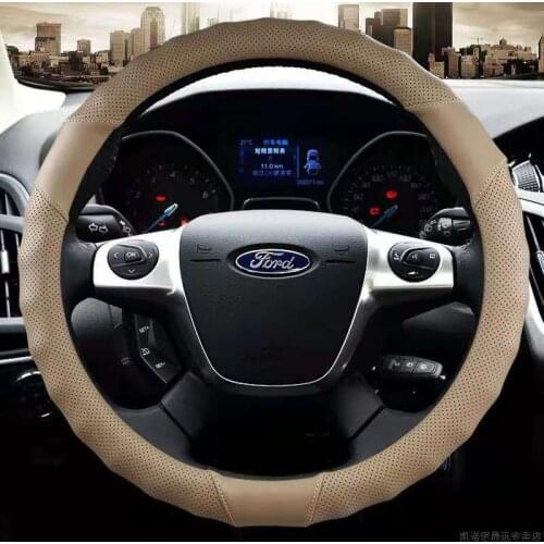 Microfiber Leather Car Steering Wheel Cover Anti-slip for Ford Focus 2 3 4 MK1 MK2 MK3 MK4 Auto Interior Accessories