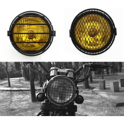 16CM Motorcycle Headlight Metal Mask Cover Cafe Racer Old School Motorcycle Headlight Cover Vintage Metal Grill