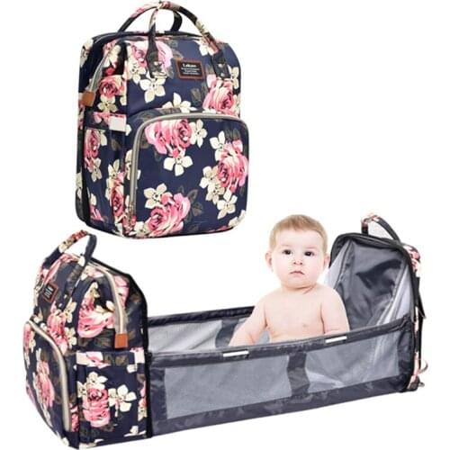 Multifunction Diaper Bag Backpack Portable Crib Monther Maternity Nappy Bag Travel Baby Bed Waterproof Stroller Diaper Backpack