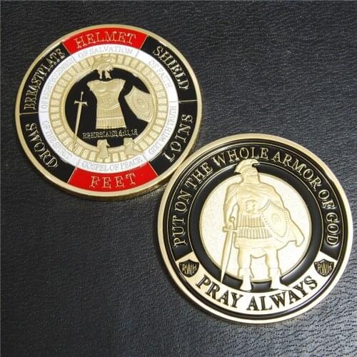 United States Challenge Coin,Armor of God Pray Always Military Challenge Coin,50pcs/lot