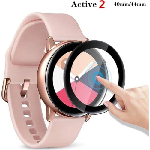 Soft Screen Protector For Samsung Galaxy Watch Active 2 40mm 44mm 20D Smart Watch Protective Film Cover Ultra-thin Scratch Proof