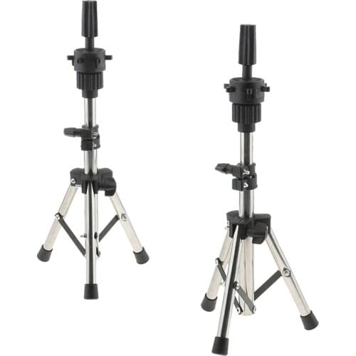 Bulk 2 Mannequin Head Holder Tripod Stand - Stable Frame with Adjustable Height - Sturdy & Durable