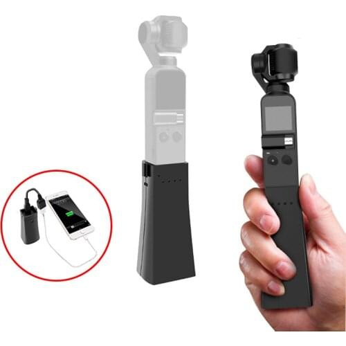 Portable Multifunction 4000mAh Power Bank and Holder Base for OSMO Pocket Gimbal Camera Handle Grip Backup Power Battery Charger