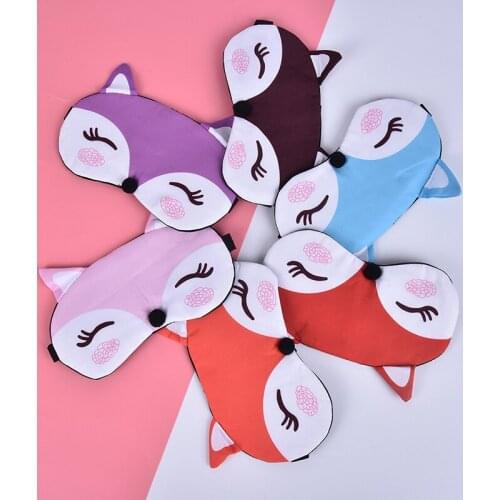 Travel Sleeping MaskS Cotton Fox Eyepatch Sleep Eye Mask Eyeshade Cute Eye Cover Rest Eye Band Sleeping Aid Kids Eye Blindfolds