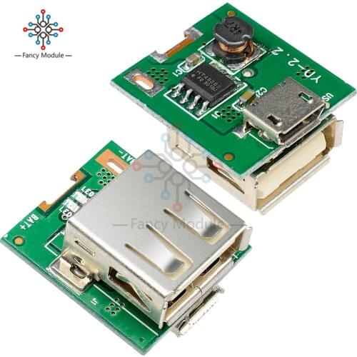 2Pcs 5V Step-Up Power Module Lithium Battery Charging Protection Board Boost Converter LED Display USB For DIY Charger 134N3P