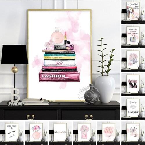 Positive Motivational Feminist Sayings Art Prints Poster, Fashion Flowers Perfume Canvas Painting, Girls Room Gift Home Decor