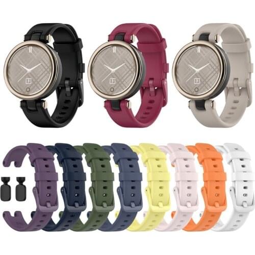 14mm Silicone Watch Band Wristwatch Strap Bracelet Belt With Installation Tool for -Garmin Lily Smart Watch Accessories