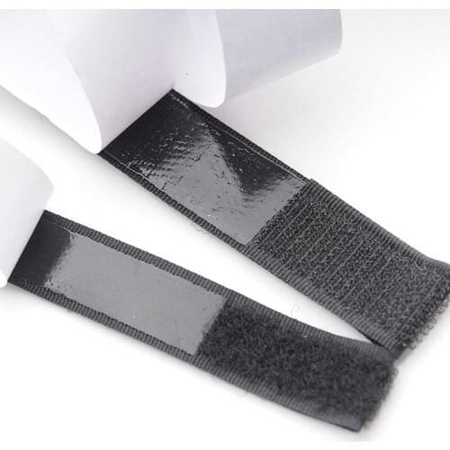 1" 2" 25mm 40mm 50mm Wide 25 Meters*Hook+Loop Strong Backing Self Adhesive Sticky Tape Fastener DIY Sewing Garment Accessories