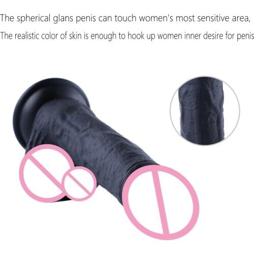 HISMITH Sex machine Quick connector dildo Add on Attachment black sex penis Length 22cm diameter 4.5cm sex toys for adults