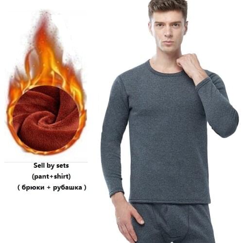Thermal Underwear For Men Long Johns Women Thermo Shirt+pants Set Winter Keep Warm Thick Fleece Men Clothing Size L-XXXL