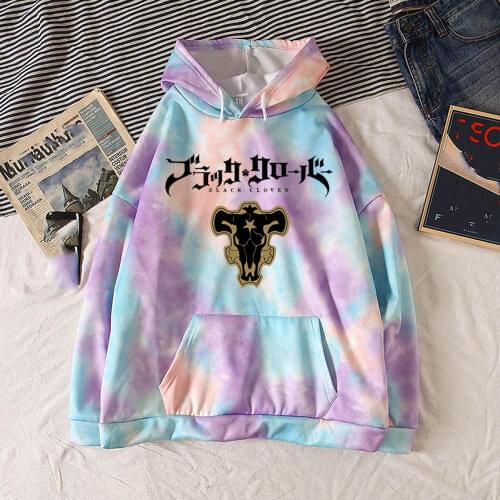 Japanese Anime Hoodie Black Clover Hoodies Men Streetwear Cartoon Graphic Unisex Sweatshirts Male