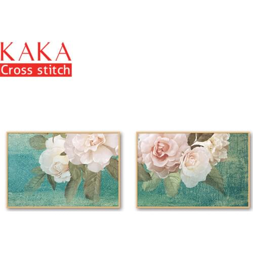 Cross stitch kits,Embroidery needlework sets with printed pattern,11CT-canvas for Home Decor Painting,Flowers Full NCKF261