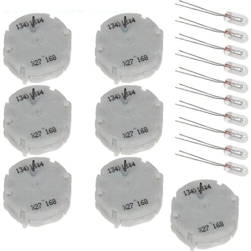 X27 168 (7PCS) + 10Pcs Bulbs Stepper Motor for GM GMC Car Trucks Speedometer Gauge Repair Kit Cluster X27.168 Motor