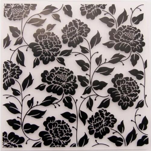 YINISE Plastic Embossing Folder For Scrapbook Stencils FLOWER DIY PAPER Album Cards Making CRAFT SUPPLIES Scrapbooking MOLDS