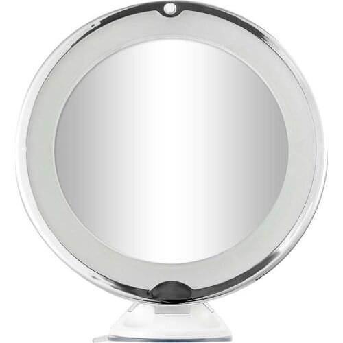 LED Make-up Mirror Shaving Vanity Mirror with 10x Magnifying Bathroom Sucker Makeup Mirror