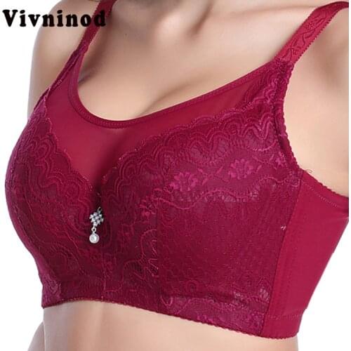 Vivninod Women Sexy Lace Bra Big Size Underwear Ladies Push Up Bra Brassiere femme Intimates Female Bra Tops lingerie 90C 95C