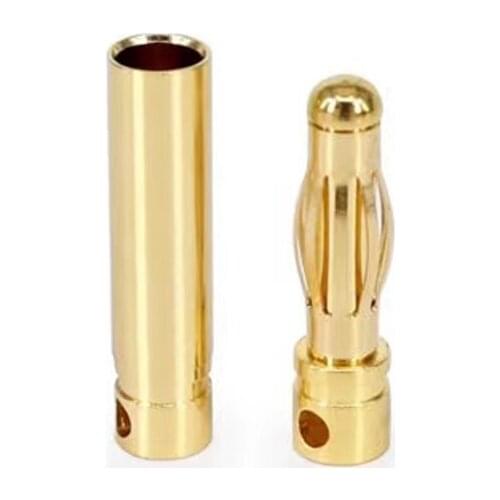 1Pair HXT4.0 4mm RC Battery Gold-plated Bullet Banana Plug High Quality Male Female Bullet Banana Connector RC Helicopters
