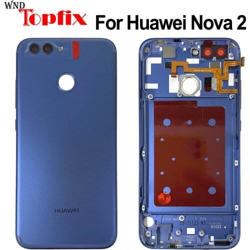 100% Original Back Housing Door For Huawei Nova 2 Rear Battery Cover Replacement Nova2 PIC-AL00 PIC-L09 PIC-L29 Back Cover
