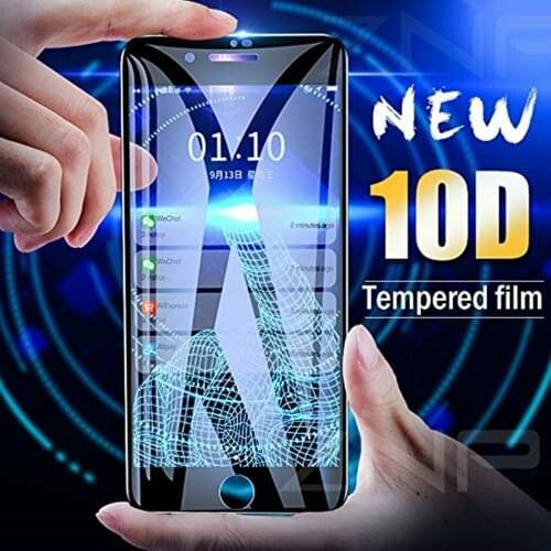 10D Big Arc Edge Full Cover Tempered Glass for iPhone12 mini 5.4" pro 6.1" pro max 6.7" inch 11 5.5" 6.5" X XR Xs 8 7 6s 100pcs