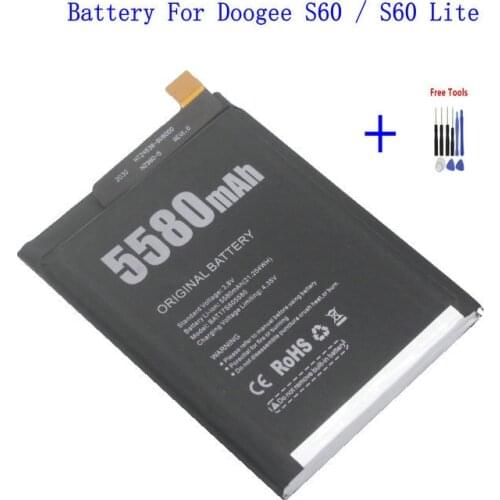 1x Retail / Bulk 5580mAh / 21.20Wh BAT17M15580 BAT17S605580 Replacement Battery For Doogee S60 / S60 Lite + Repair Tool Kits