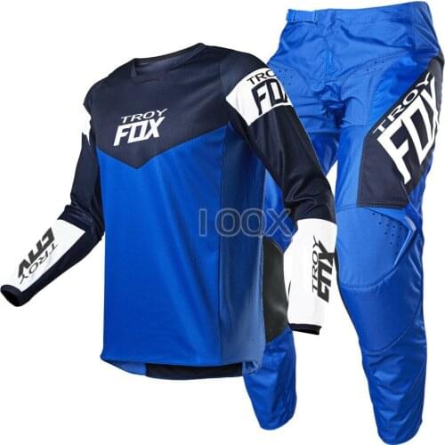 2021 MX UTV 180 Revn Gear Set Motocross Racing AVT DH MTB SX Enduro Mountain Bike Cycling Blue Jersey Pants Combo