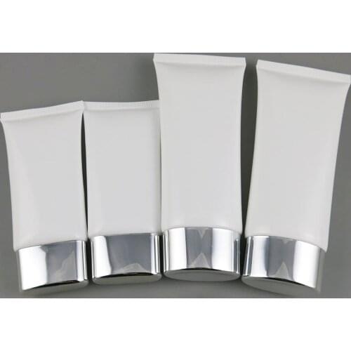 24 x 50ml 100ml High Quality White Cosmetic Soft Tub 50g 100g Hand Cream Eye Cream Plastic Tube Packaging Empty Tube Containers