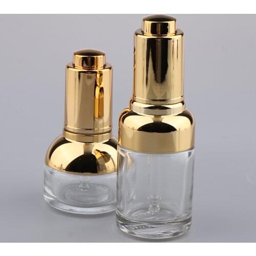 2x Refillable Dropper Bottles Empty Vials Jars Cannings for Essential Oils