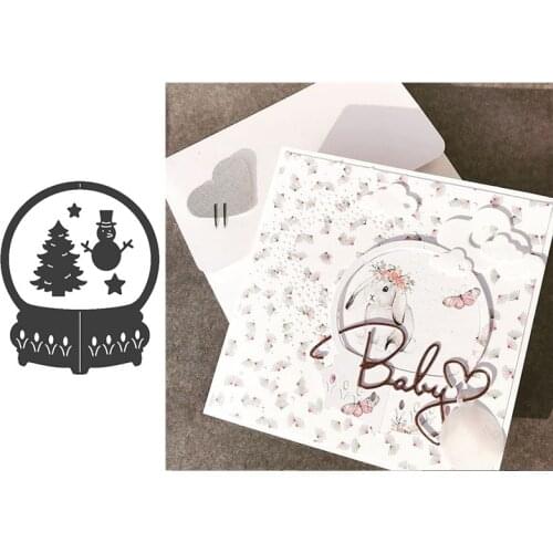 3D snow globe metal cutting dies cut die mold for diy scrapbooking cards making paper crafts knife mould new 2020 diecuts