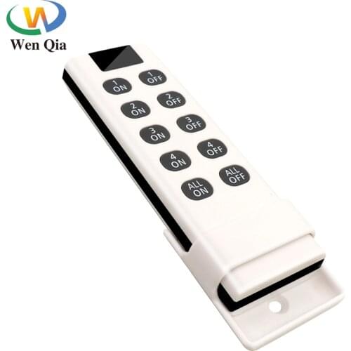 433 Mhz Universal Wireless Remote Control 1527 Learning Code Transmitter Gate Garage Door 10 Buttons Light Controller
