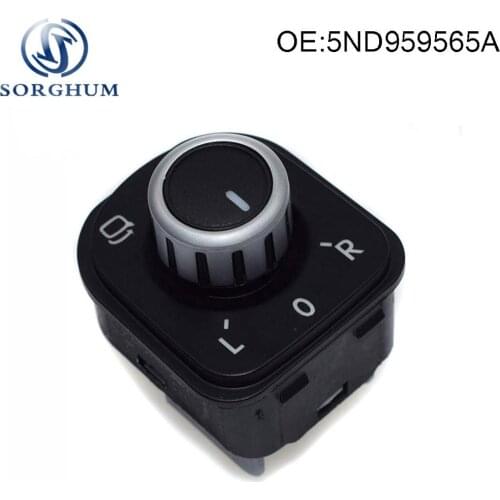 5ND959565A Black Car Side Mirror Switch For VW Golf GTI MK5 MK6 for Jetta MK5 Rabbit