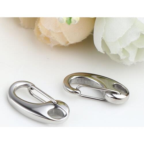 8Seasons Stainless Steel Lobster Clasp Findings Silver Color Handmade DIY Making Bracelets Necklace Jewelry 21mm x 11mm, 3 PCs