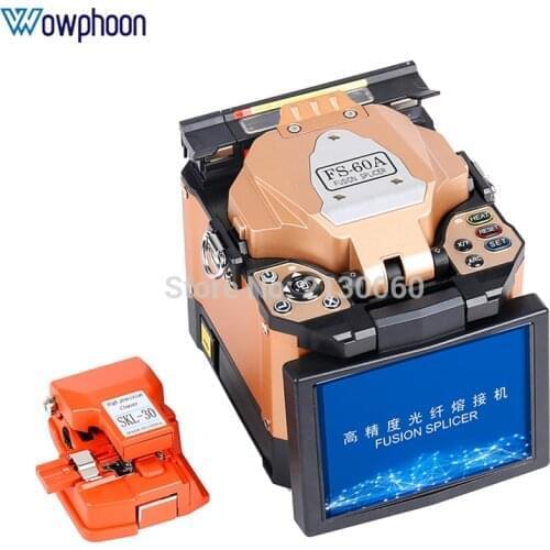 Free Shipping FS-60A Gold Automatic Fusion Splicer Machine Fiber Optic Fusion Splicer Fiber Optic Splicing Machine