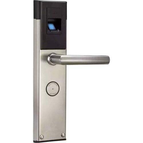 China Zinc Alloy Biometric Fingerprint Scanner Door Handle Lock with Card Mechanical Keys