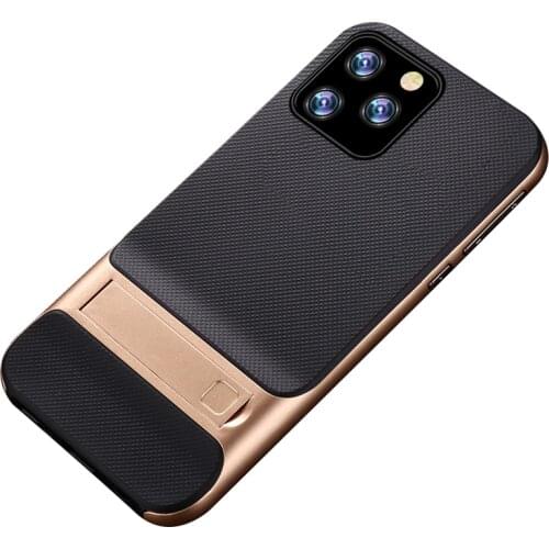 For Apple iphone 11 Case Luxury Soft silicone+PC With stand Hybrid Protect back cover case for iPhone 11 Pro Max iphone11 11Pro