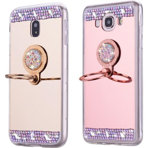 Mirror Glitter Rhinestone Soft Silicone Cover For Samsung Galaxy J5 2017 case J5 Pro Armor For Galaxy J3 J5 J7 2016 Phone cases