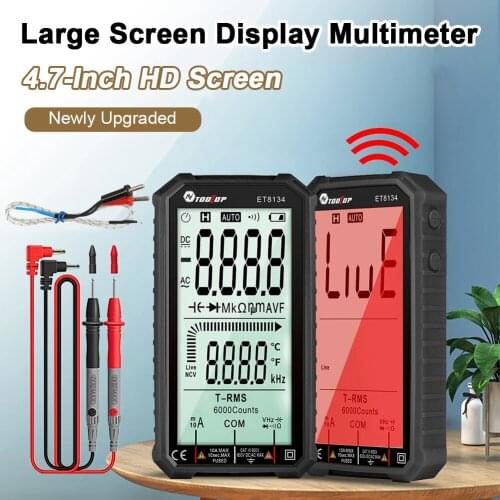 Digital Multimeter 4.7 Inch LCD DC/AC Current Voltage Measurement Capacitance Resistance Measuring VS ANENG 620A