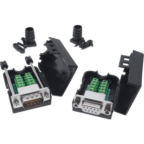 DB9 COM RS232 transfer-free Signals terminals Male Female connector D sub 9Pin