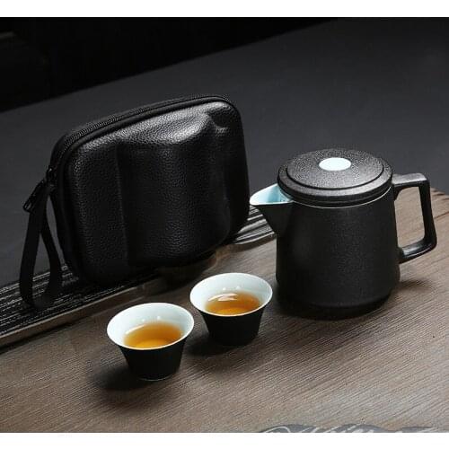 Travel Kung Fu Tea Set Portable Teapot Porcelain Teaset Gaiwan Tea Cups of Tea Ceremony Tea Pot With Travel Bag Free shipping