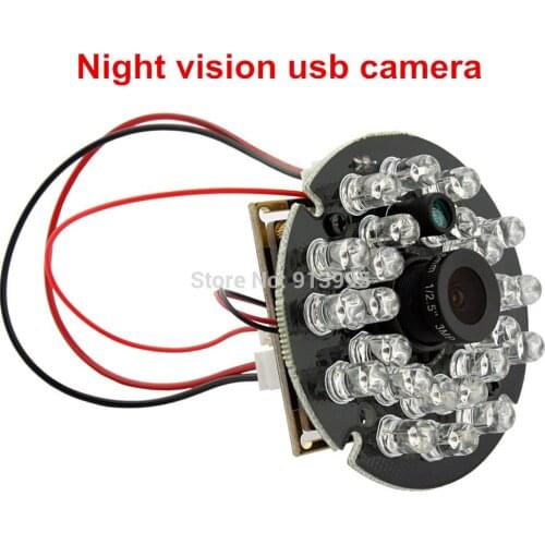 ELP1.0 megapixel 720P 2.8mm lens CMOS OV9712 H.264 /MJPEG HD Mini Night Vision IR CUT Infrared Camera Module USB with Microphone