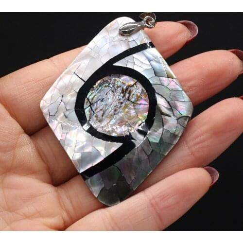 Natural Shell Pendant Exquisite Rhombus For Jewelry Making Charms DIY Necklace Bracelet Anklet Accessory