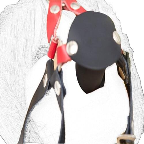 CamaTech Dildo Gag Head Harness Silicone Mouth Gag Bondage Restraint PU Leather Strap ons Penis Gag Fetish Erotic Toys For Gay