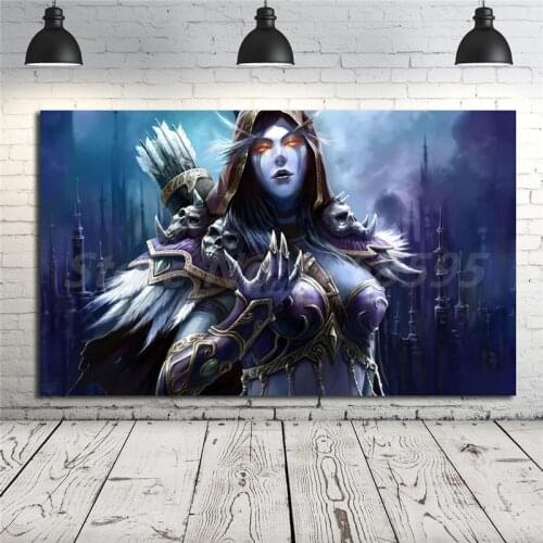 World Of Warcrafts Sylvanas Windrunner Cape Fantasy Girl Art Canvas Poster Painting Wall Picture Print Home Bedroom Decoration