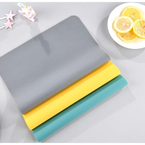 Air silica gel table mat thickened hot waterproof non-slip heat insulation mat pure color west table mat