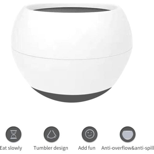 Pet Bowl Dog Feeder Slow Food Eating No Spill Pet Bowl Interactive Tumbler Anti-Choking Dog Feeding Bowl for Dogs Cats Pets